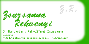 zsuzsanna rekvenyi business card